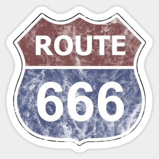 Get Your Kicks On Route 666 Sticker